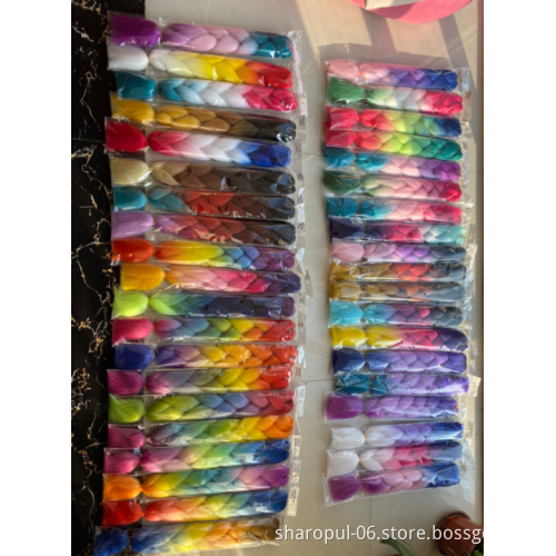 Jumbo Braiding Hair extension Sharopul Synthetic Ombre Hair Crochet Braiding Hair